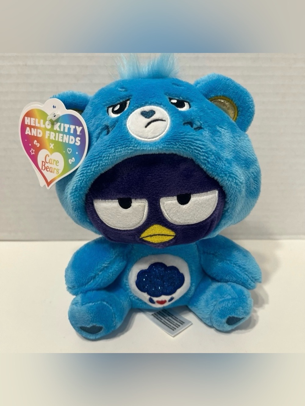 CARE BEARS Hello Kitty Plush - Badtz-Maru as Grumpy Bear toy Sanrio